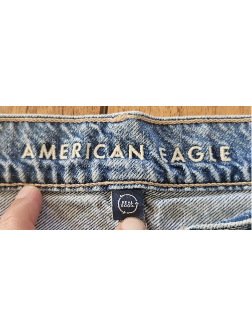 American Eagle Super High-Waisted Baggy Wide-Leg Jean Size 2 - Picture 3 of 6